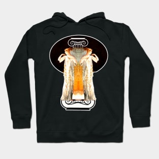 Greek columns and priestess of Athens mythological temple Hoodie